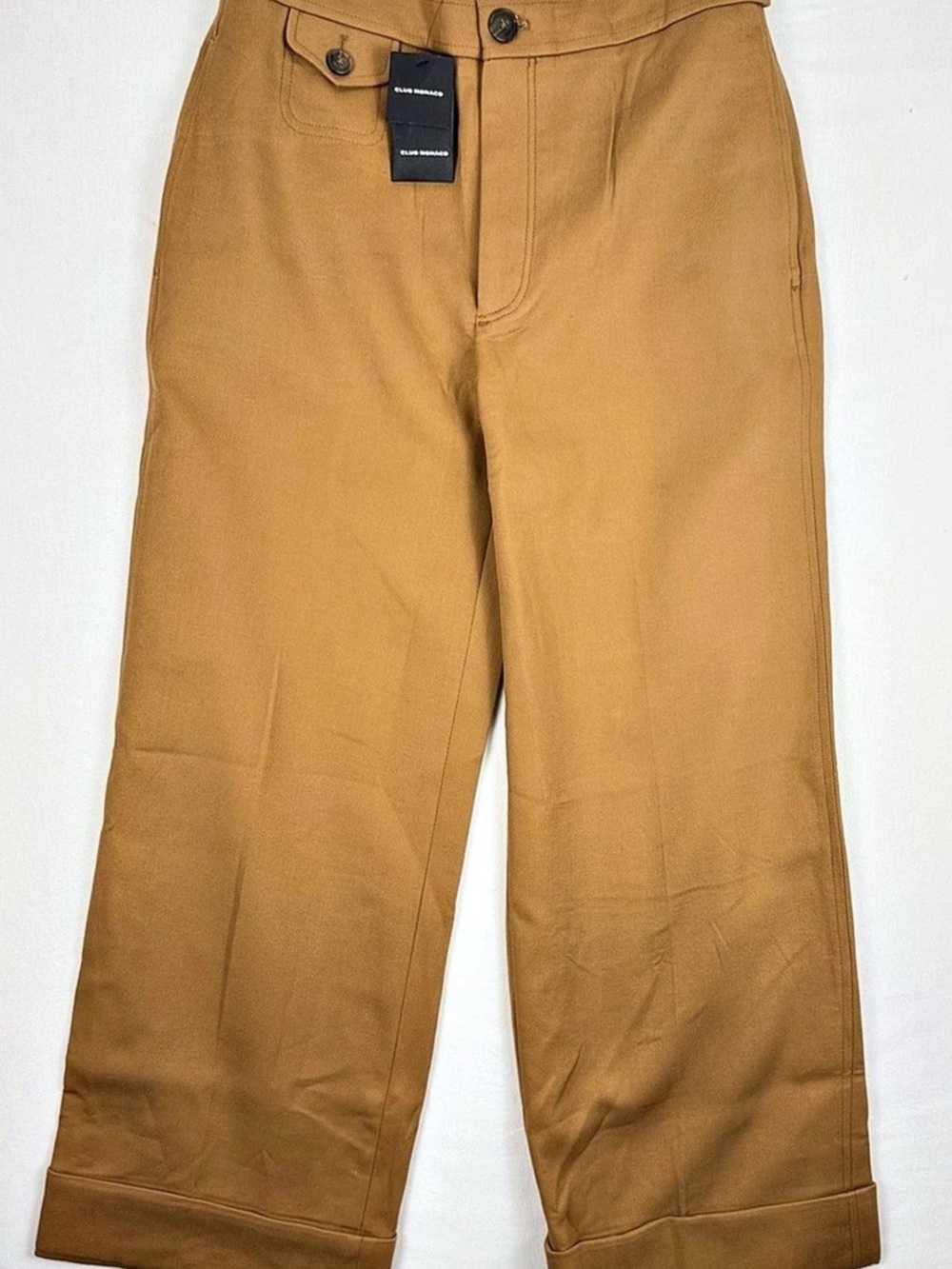 Club Monaco Cavalry Twill Pant Straight Leg Cotton Pants Size 6 NWT
